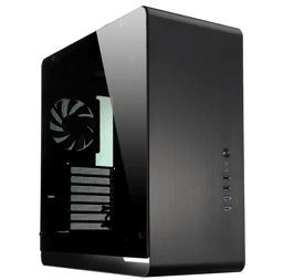 εμφάνιση λεπτομερειών για Black tempered glass large panel ATX aluminium computer case εικόνα του Black tempered glass large panel ATX aluminium computer case
