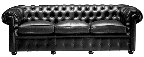 Walter Gropius Chesterfield Sofa (3-Sitzer) resmi